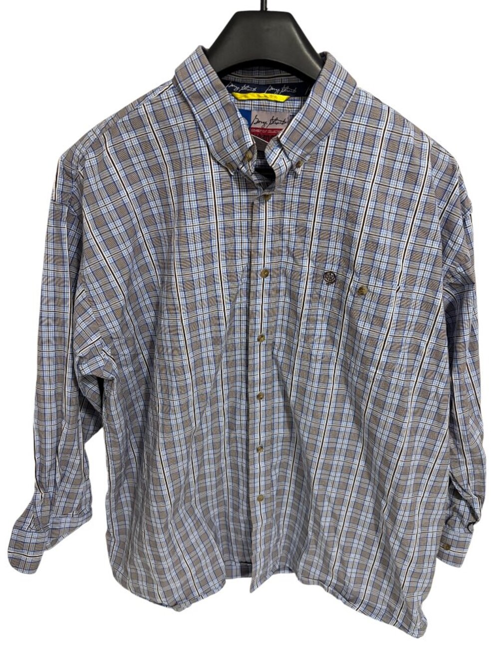 Wrangler George Strait Cowboy Cut Plaid Long Sleeve Western Shirt Mens 3XL